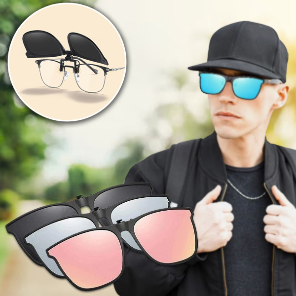2er Set Clip-on Sonnenbrille - Polarisierte Aufsätze Für Korrekturbrillen, UV400 Schutz