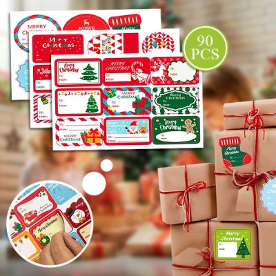 Aufkleber für Weihnachtsgeschenke (90 St.) | GIFTAGS
