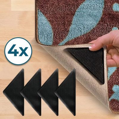 4x selbstklebende, rutschfeste Teppichunterlagen | CARPETSTOP